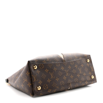 Monogram Braided V Tote MM Creme
