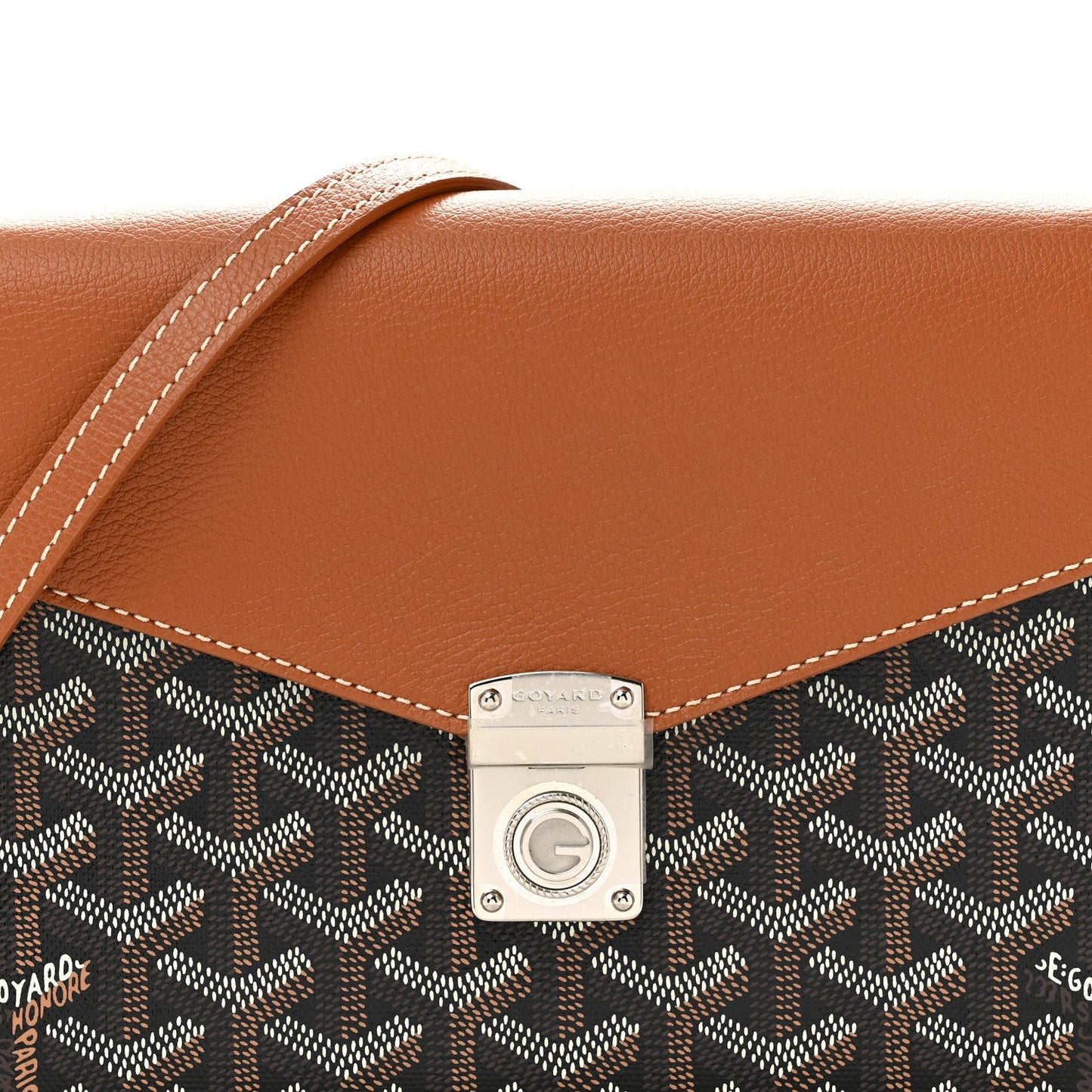 Goyardine Calfskin Chypre Wallet Pouch Black Gold