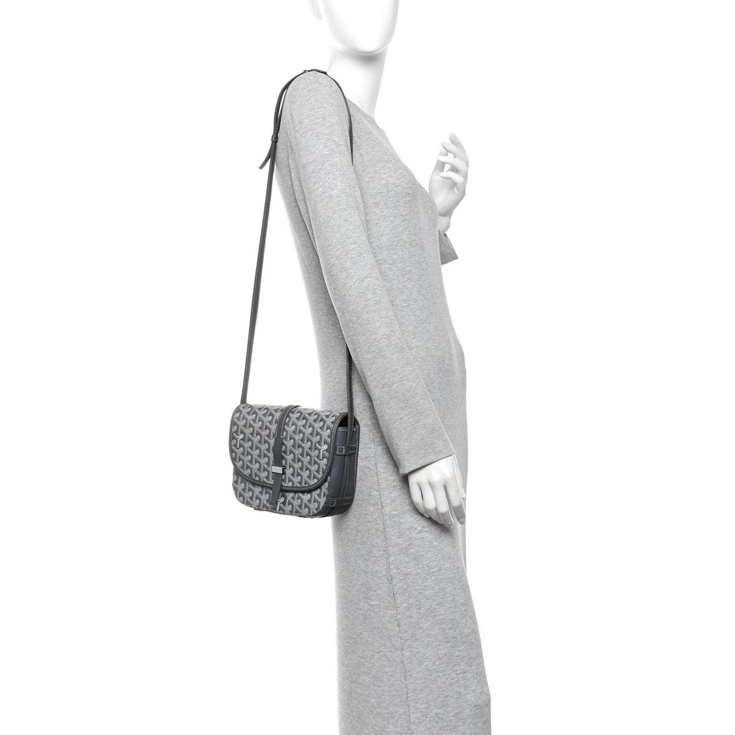 Goyardine Belvedere II PM Messenger Bag Gray