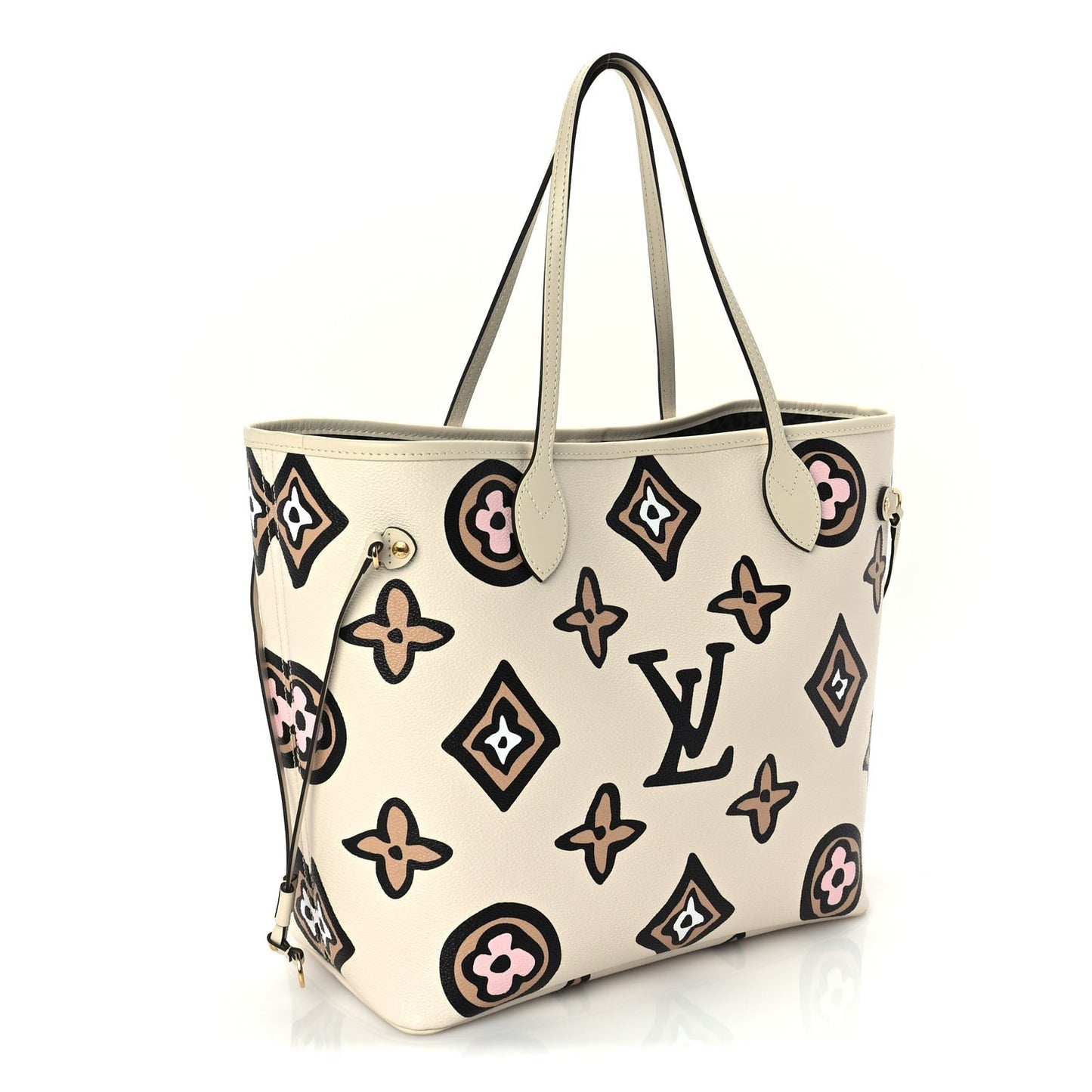 Monogram Giant Wild at Heart Neverfull MM  Creme