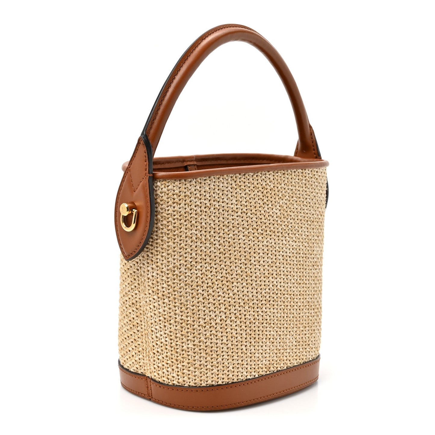 Raffia Petit Bucket Caramel
