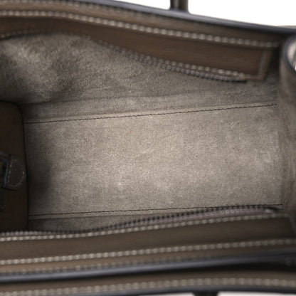 Drummed Calfskin Nano Luggage Souris