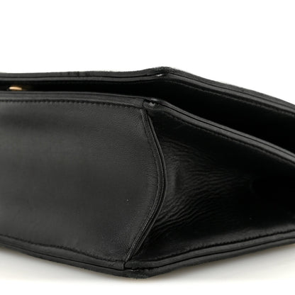 Calfskin Small Diorama Flap Bag Black
