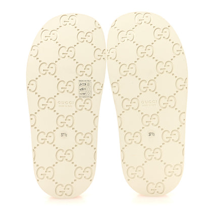 Monogram GG Calfskin Angelina Platform 55mm Slide Sandals 37.5 Rose Dust