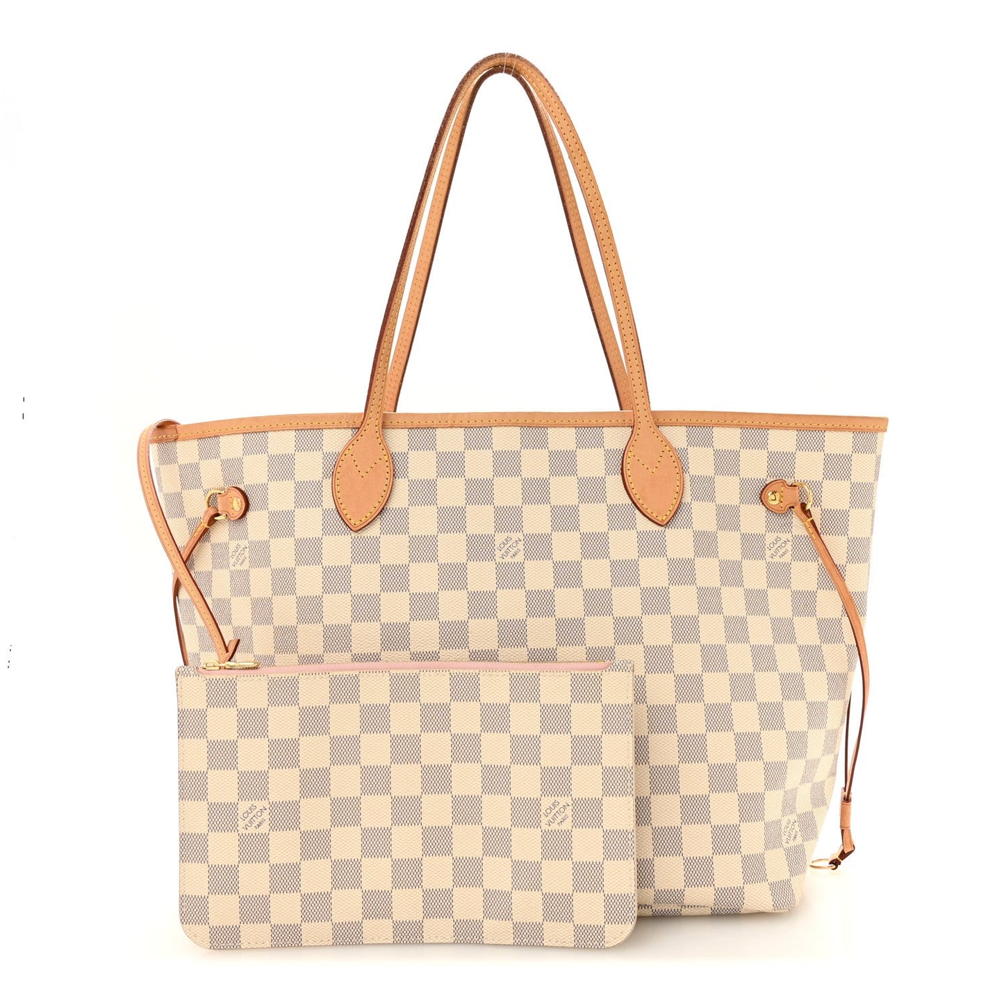 Damier Azur Neo Neverfull MM Rose Ballerine