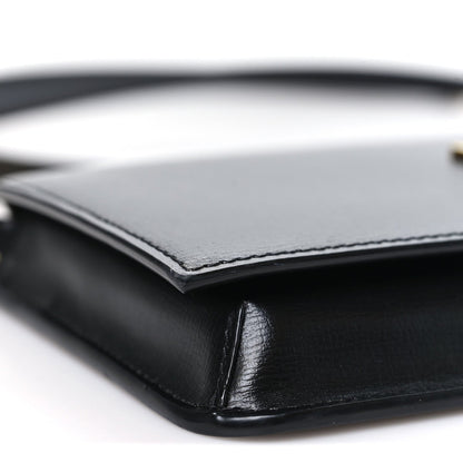 Smooth Calfskin Monogram Phone Holder Crossbody Black