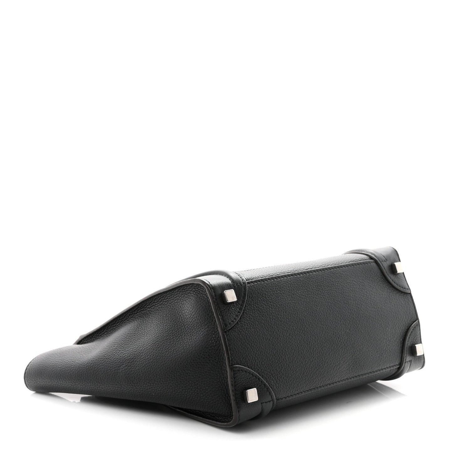 Drummed Calfskin Micro Luggage Black
