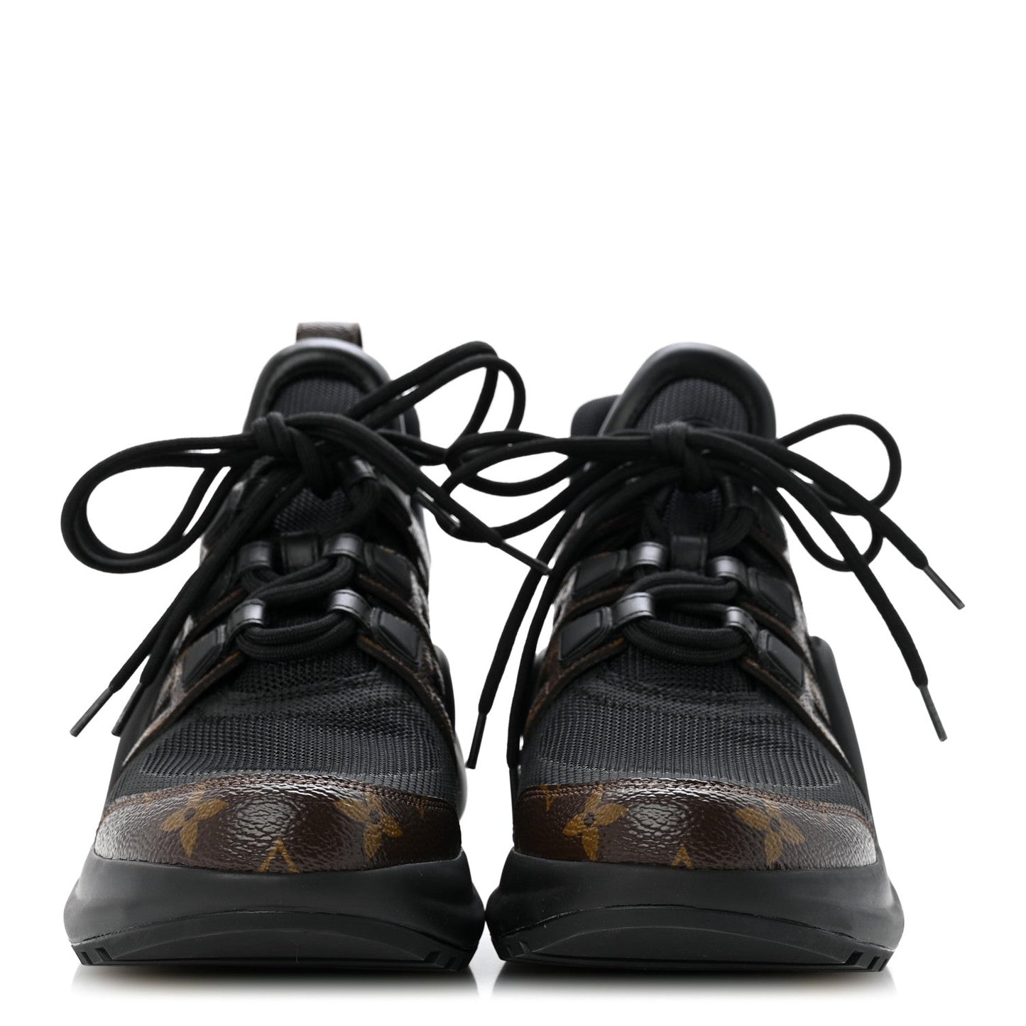 Calfskin Patent Monogram LV Archlight Sneakers 38.5 Black