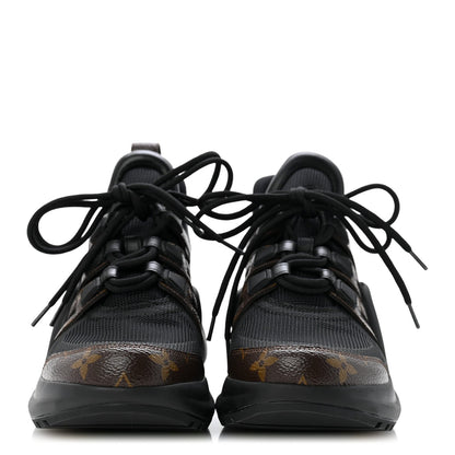 Calfskin Patent Monogram LV Archlight Sneakers 38.5 Black