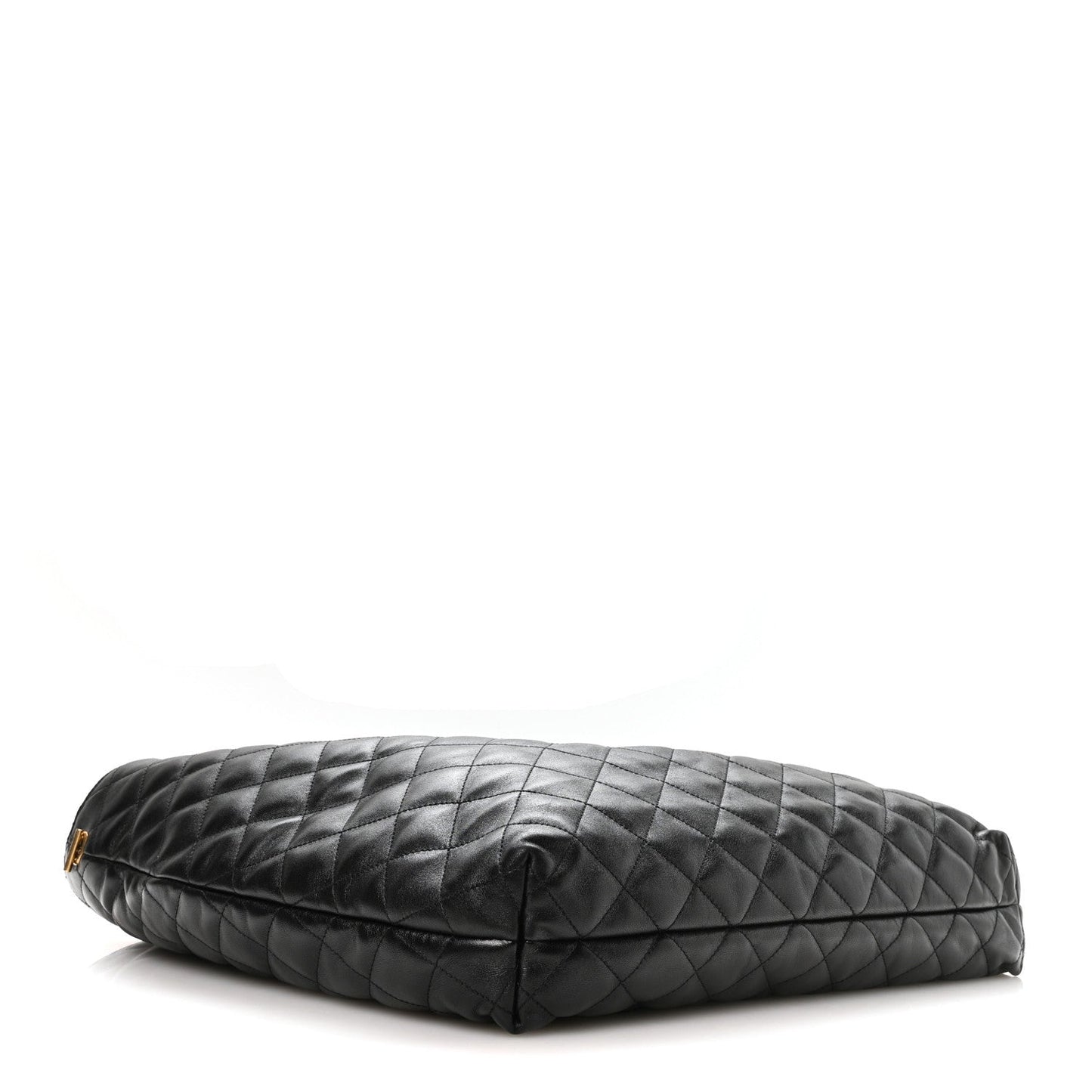 Lambskin Quilted Maxi Icare Shopping Tote Black