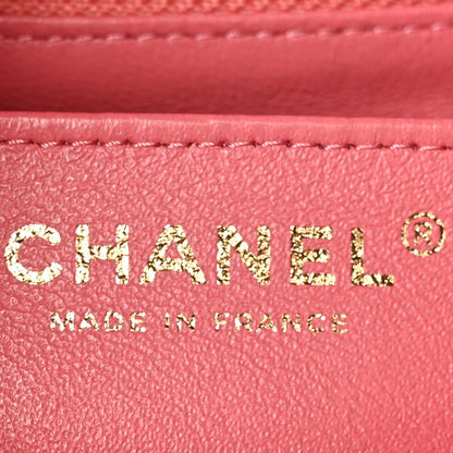 Caviar Quilted Mini Rectangular Flap Dark Pink