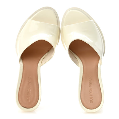 Patent Cha Cha Mule Pumps 36 White