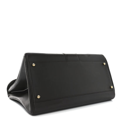 Grained Calfskin MM Brillant Satchel Brown