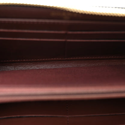 Caviar Quilted Large Gusset Zip Around Wallet Black