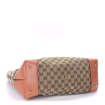 Monogram Large Heart Bit Charm Top Handle Tote Coral