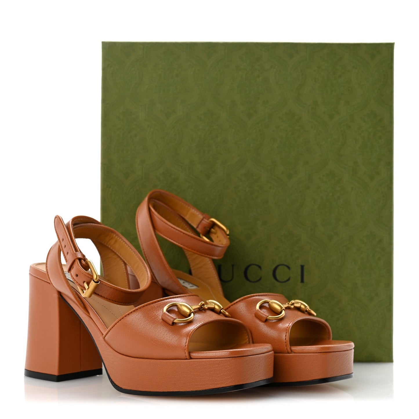 Quentin Granada Kid Horsebit 25/60mm Platform Sandals 36.5 Harness Brown
