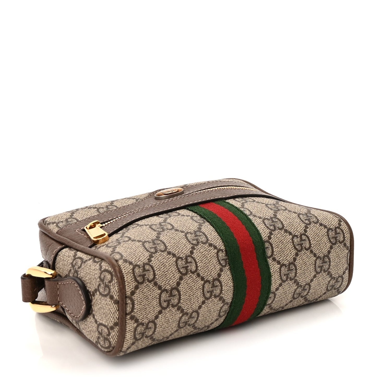 GG Supreme Monogram Web Mini Ophidia Shoulder Bag  Brown