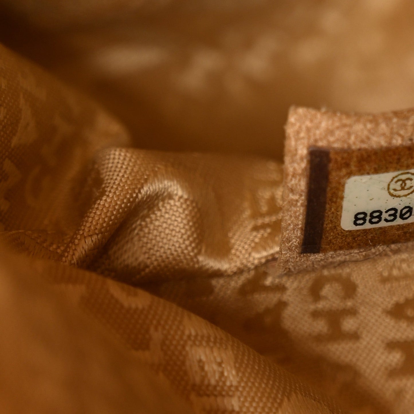 Caviar Quilted Mini Accordion Flap Beige