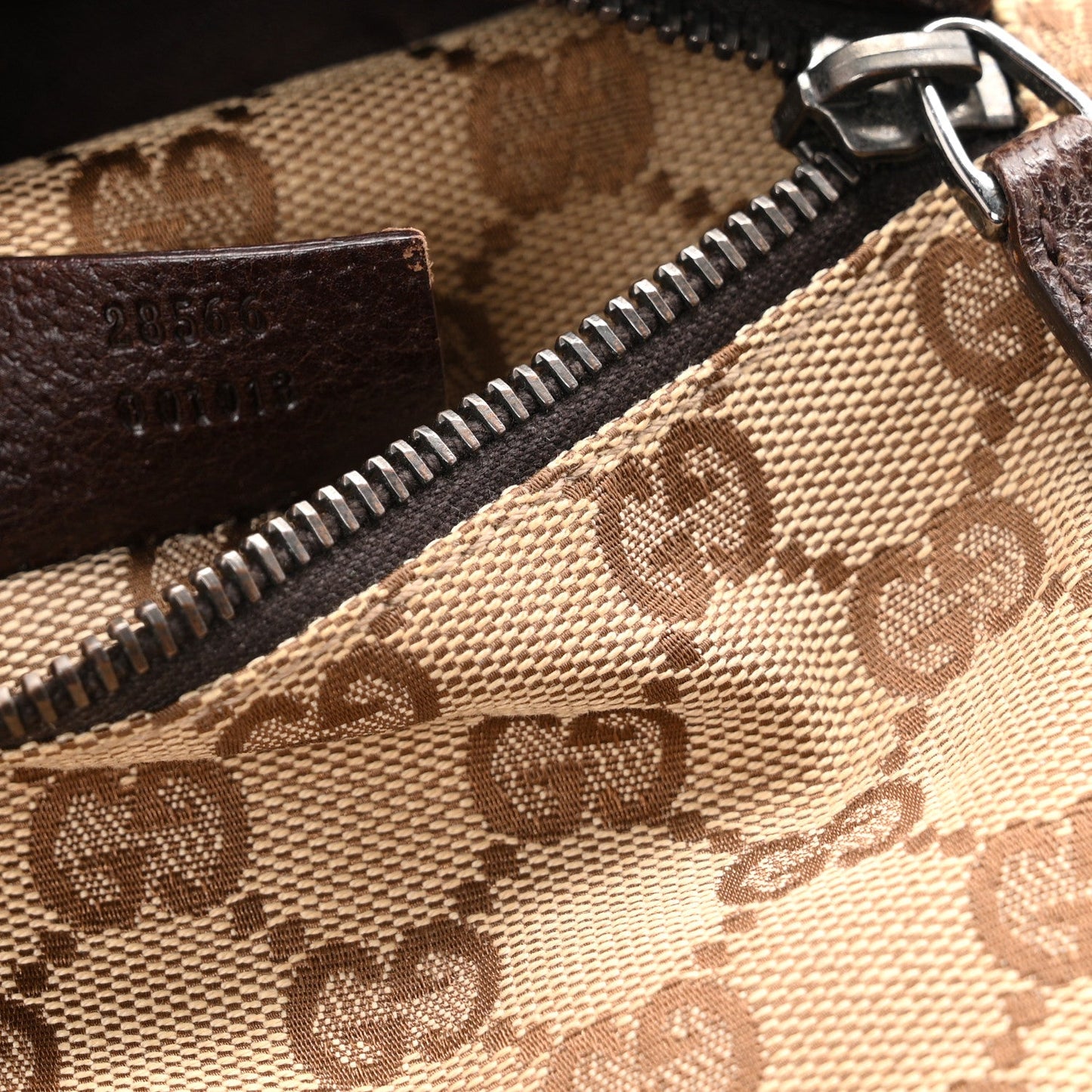 GG Monogram Double Pocket Belt Bag Dark Brown