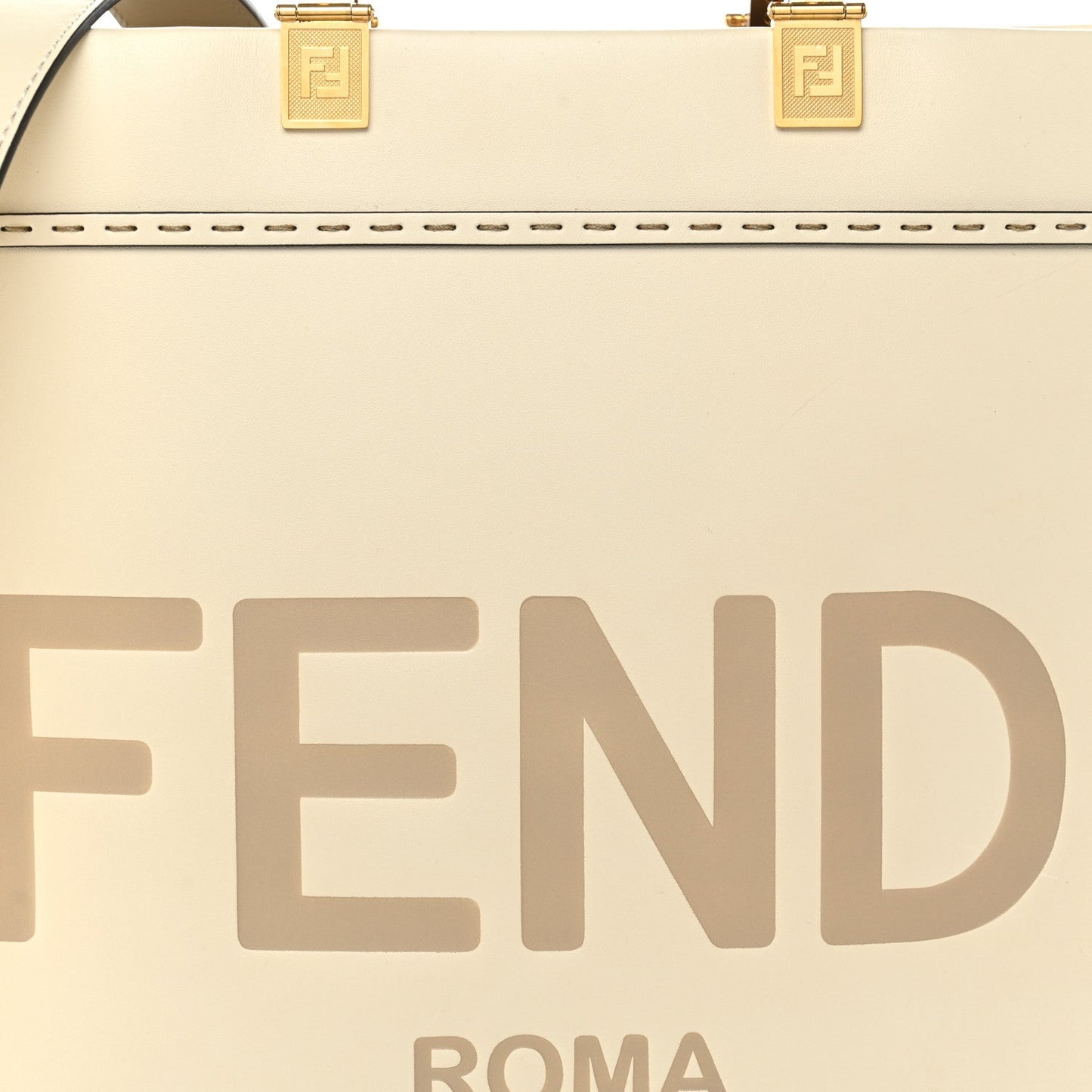 Vitello King Plexiglass Medium Fendi Sunshine Shopper Tote White Ice