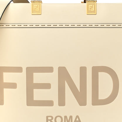 Vitello King Plexiglass Medium Fendi Sunshine Shopper Tote White Ice
