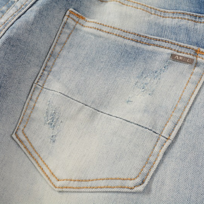 Jeans blu usurati Amr