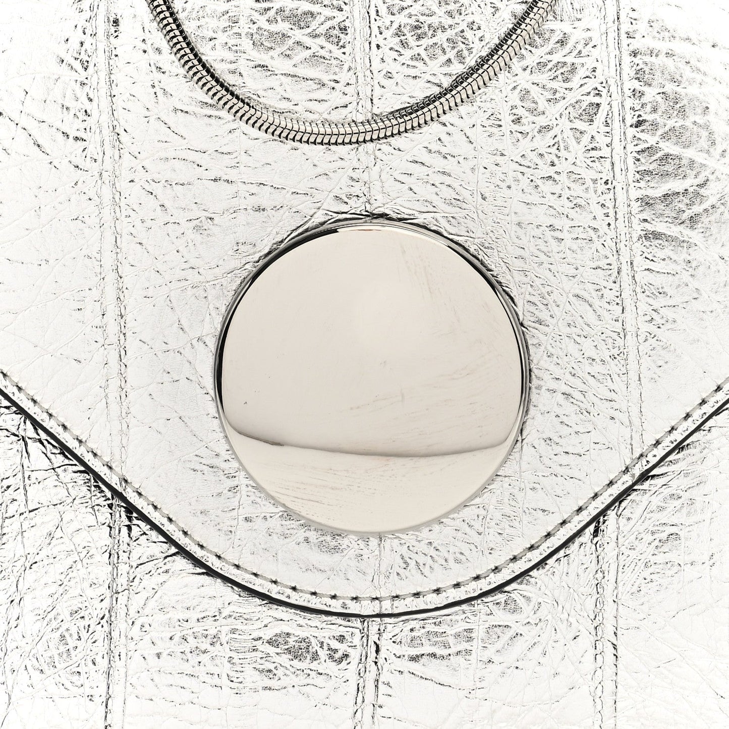 Metallic Eelskin Bobbi Bag Silver