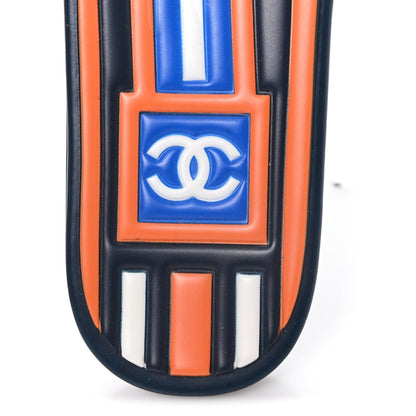 Rubber CC Mules Sandals  38  Dark Navy Blue Orange