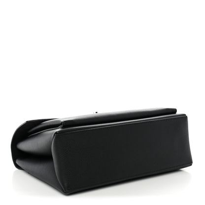 Soft Calfskin My Lockme Top Handle  Black