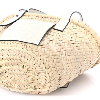 Raffia Mini Basket Tote Bag Natural White Natural white