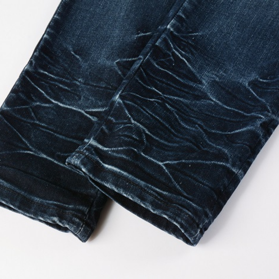 Amr Black Logo Patch Jeans