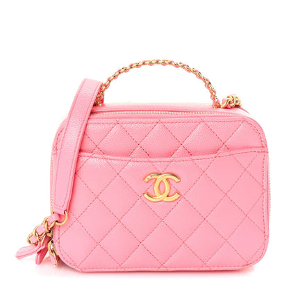 Caviar Quilted Pick Me Up Mini Vanity Case  Pink
