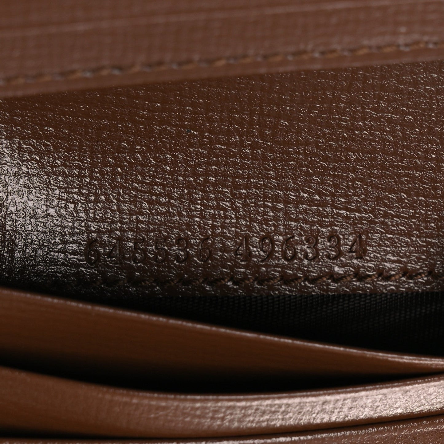 GG Supreme Monogram Textured Calfskin Web Jackie 1961 Card Case Beige Ebony Brown Sugar