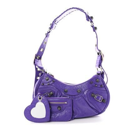 Agneau Arena Le Cagole Shoulder Bag XS Purple