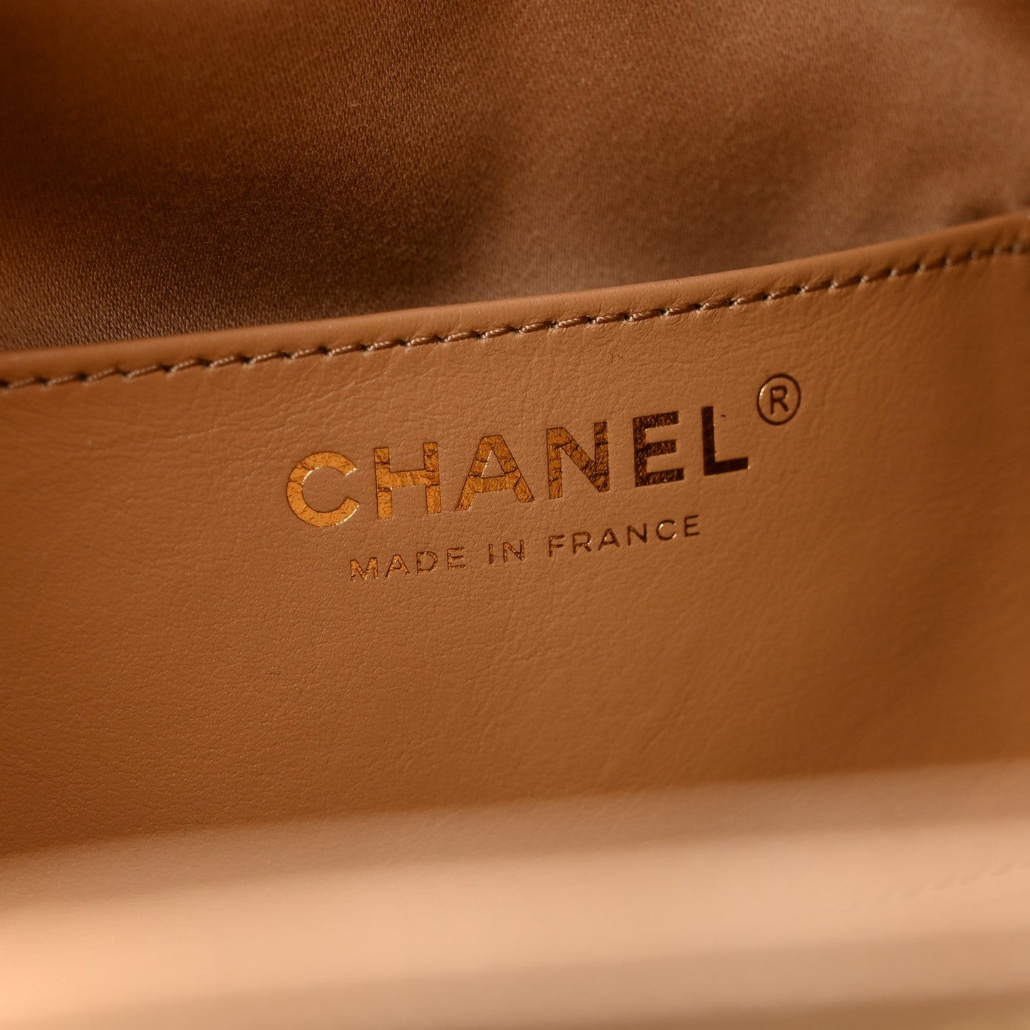 Caviar Quilted Small Chanel 25 Handbag Beige