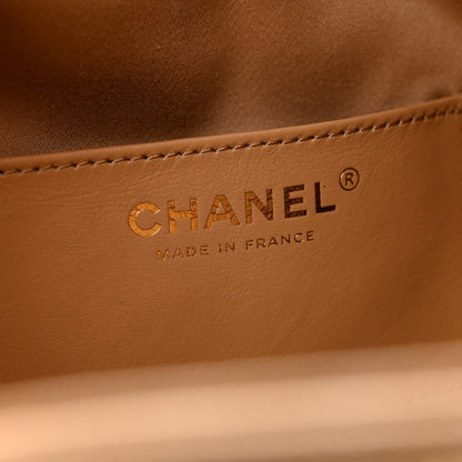 Caviar Quilted Small Chanel 25 Handbag Beige