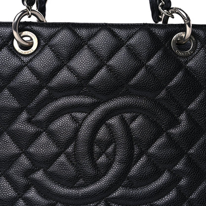 Caviar Quilted Grand Shopping Tote GST Black