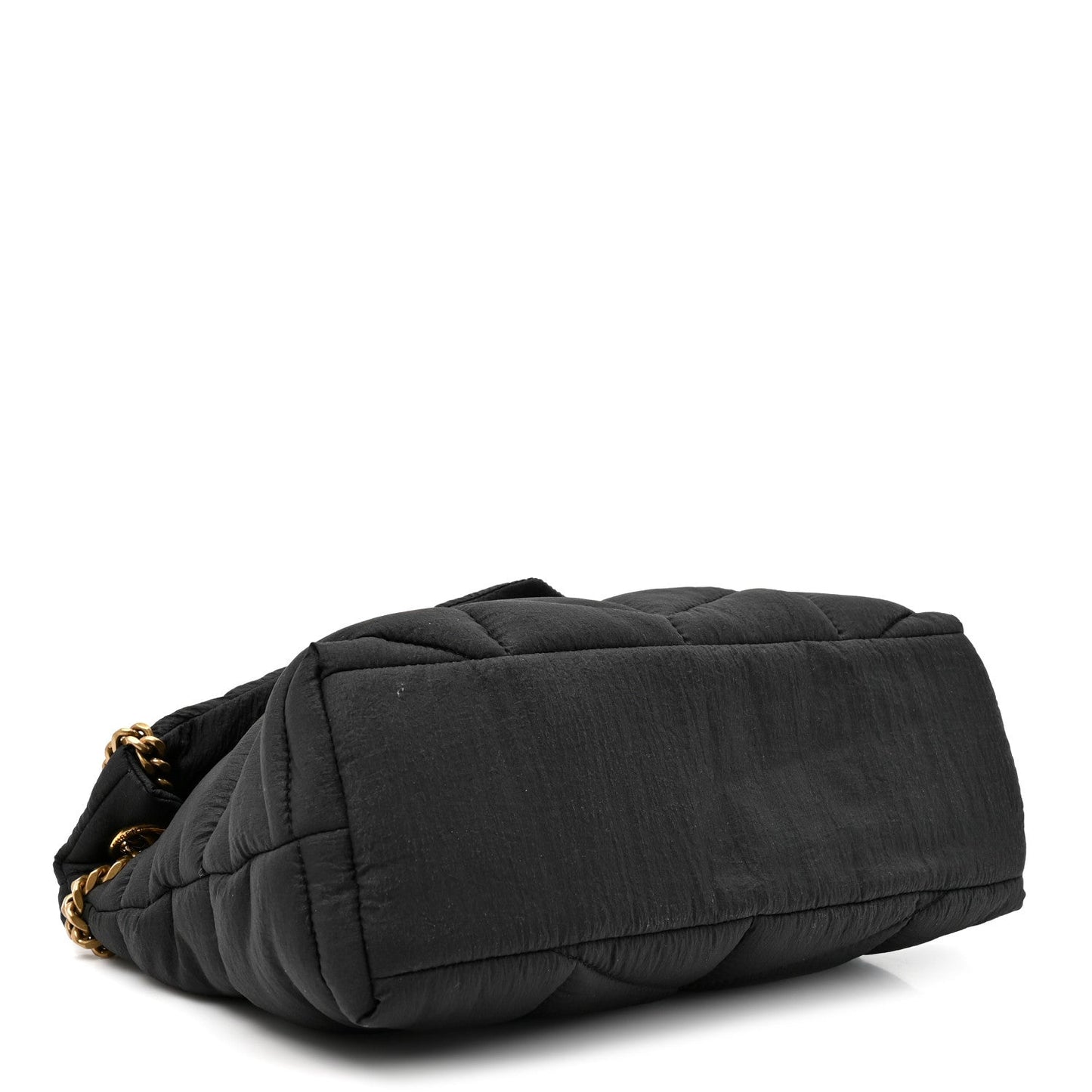 Nylon Quilted Small Loulou Puffer Monogram Chain Satchel Black