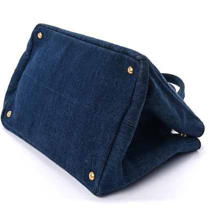 Denim Canapa Logo Tote  Avio