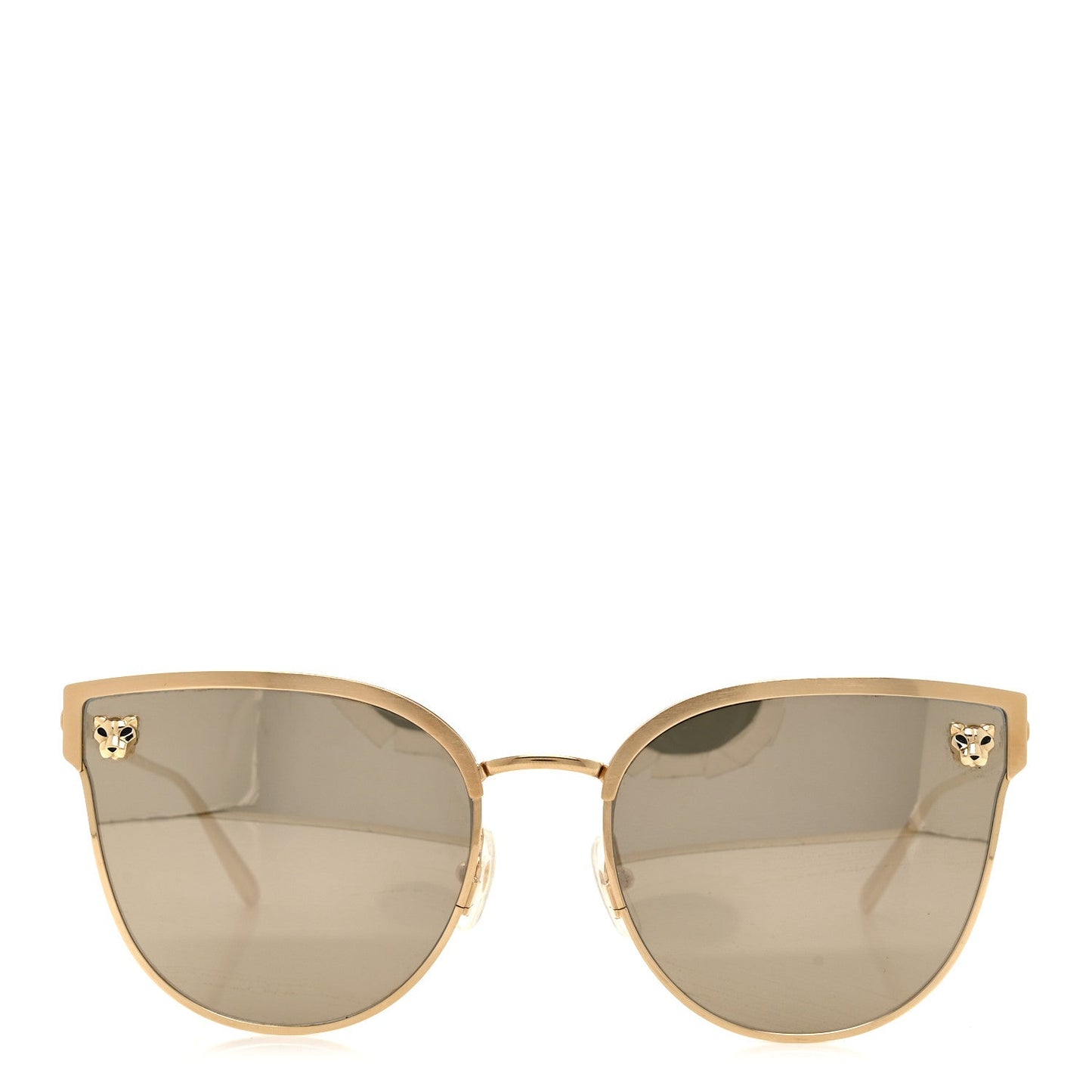 Panthere De Cartier Cat Eye Sunglasses Gold