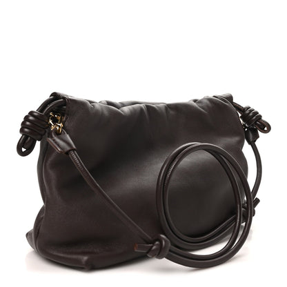 Mellow Nappa Medium Donut Chain Flamenco Knot Clutch Dark Burgundy