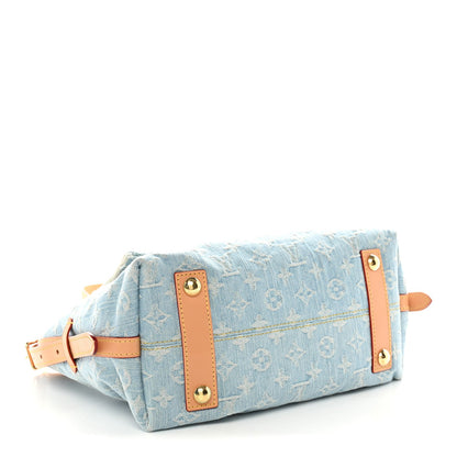 Monogram Denim CarryAll PM Sky Blue