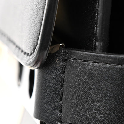 Calfskin Patent Calfskin GM Tempete Satchel Black White