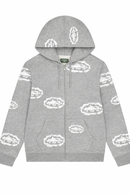 SUDADERA DENIM TEAR$ X CORTElZ