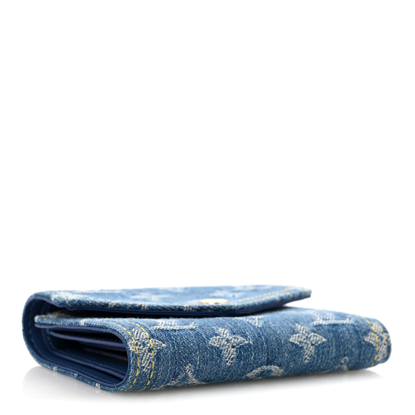 Denim Monogram Jacquard Victorine Wallet Blue