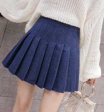 Cute A Line Pleated Skirt P338