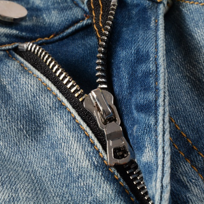 Jeans blu usurati Amr