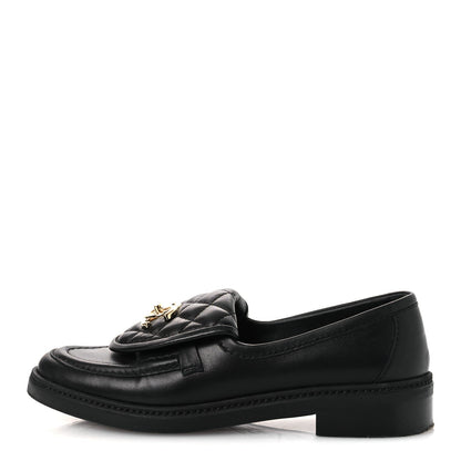 Lambskin Quilted CC Turnlock Loafers 37 Black 37 Black