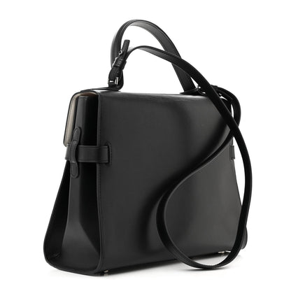 Calfskin Patent Calfskin GM Tempete Satchel Black White