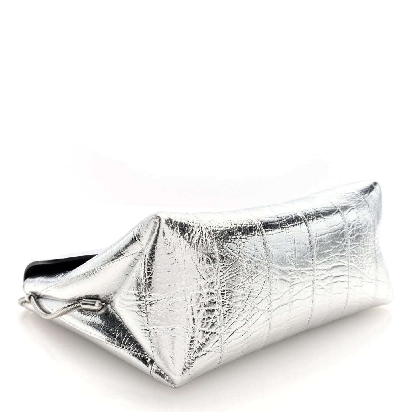 Metallic Eelskin Bobbi Bag Silver
